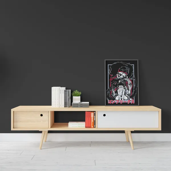 Multicolor_Gon_Rage_Mode_Anime_Poster_with_Frame