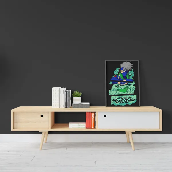 Multicolor_Naruto_Kakashi_Hatake_Anime_Poster_with_Frame