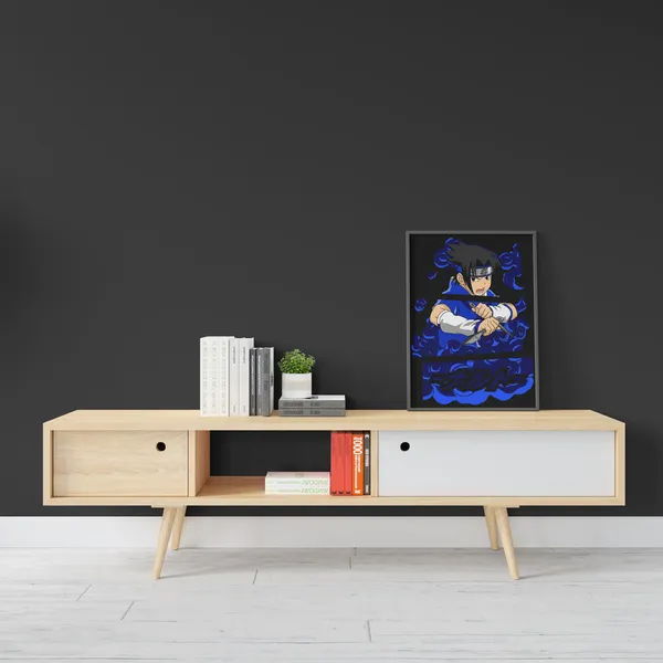 Multicolor_Naruto_Sasuke_Uchiha_Anime_Poster_with_Frame