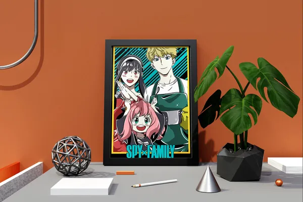 Multicolor_Spy_X_Family_Anime_Poster_with_Frame