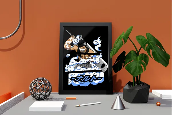 Multicolor_Naruto_Zabuza_Anime_Poster_with_Frame