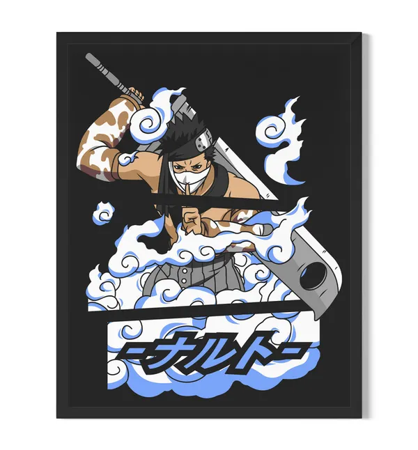 Multicolor_Naruto_Zabuza_Anime_Poster_with_Frame