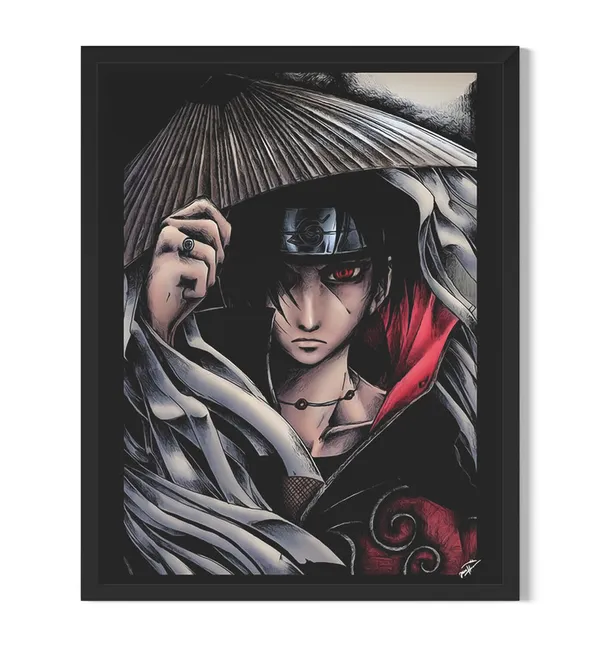 Multicolor_Naruto_Itachi_Uchiha_Anime_Poster_with_Frame