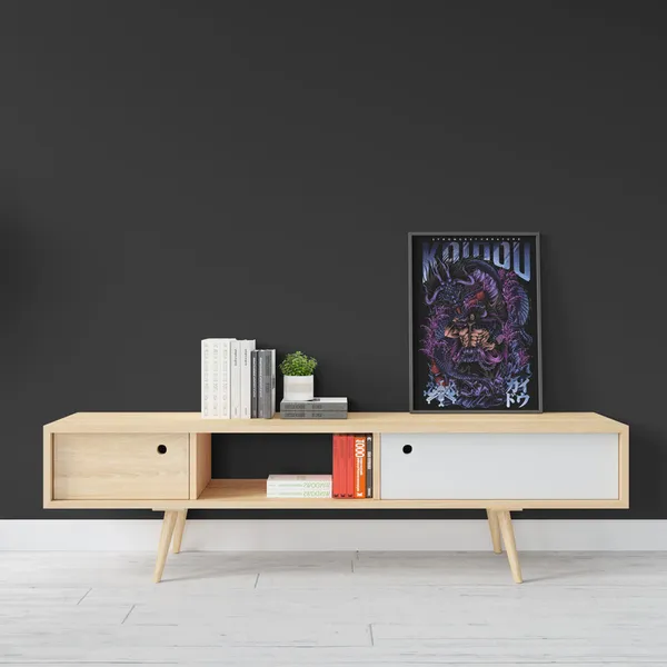 Multicolor_One_Piece_Kaido_Anime_Poster_with_Frame