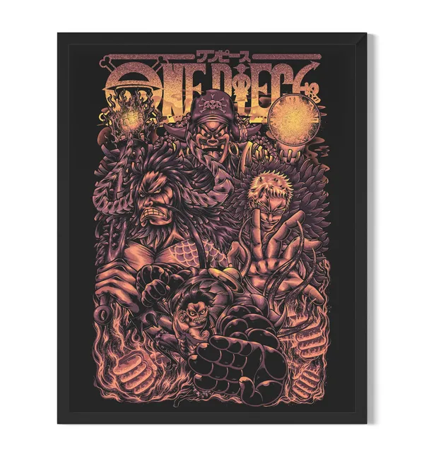 Multicolor_One_Piece_1_Anime_Poster_with_Frame