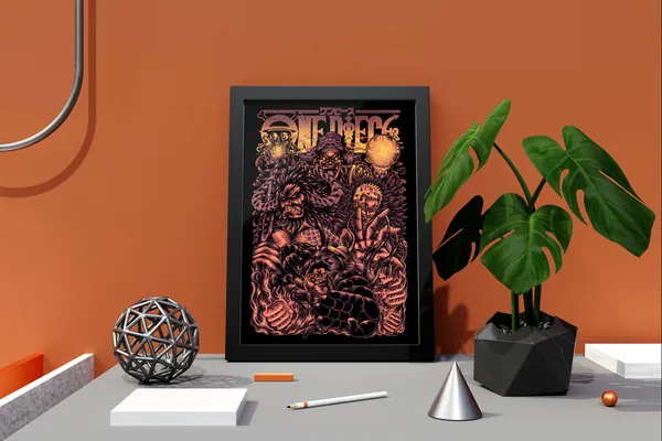 Multicolor_One_Piece_1_Anime_Poster_with_Frame