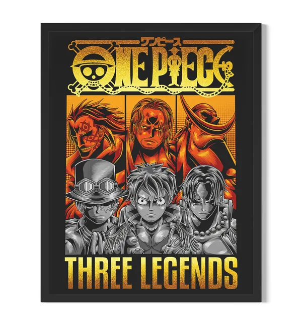 Multicolor_One_Piece_Three_Legends_Anime_Poster_with_Frame