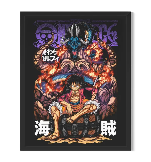 Multicolor_One_Piece_Luffy_2_Anime_Poster_with_Frame
