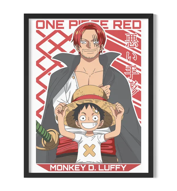 Multicolor_One_Piece_Monkey_D_Luffy_Anime_Poster_with_Frame