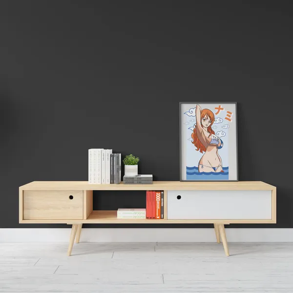 Multicolor_One_Piece_Nami_Anime_Poster_with_Frame