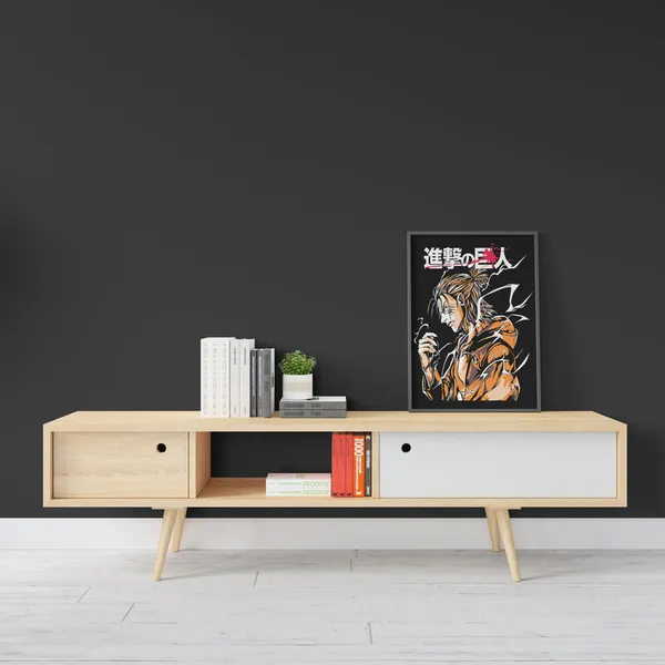Multicolor_Attack_On_Titan_(AOT)_Eren_Yeager_Anime_Poster_with_Frame