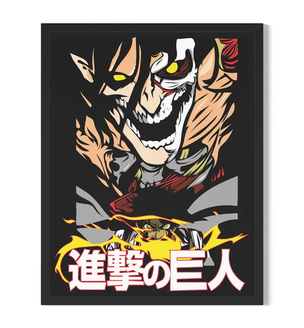 Multicolor_Attack_On_Titan_(AOT)_Attack_Titan_Anime_Poster_with_Frame