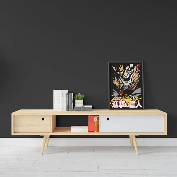 Multicolor_Attack_On_Titan_(AOT)_Attack_Titan_Anime_Poster_with_Frame
