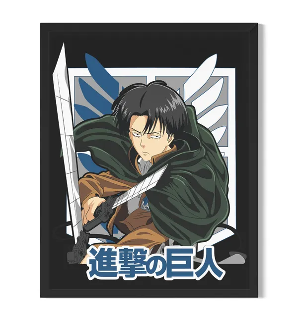 Multicolor_Attack_On_Titan_(AOT)_Levi_Ackerman_2_Anime_Poster_with_Frame