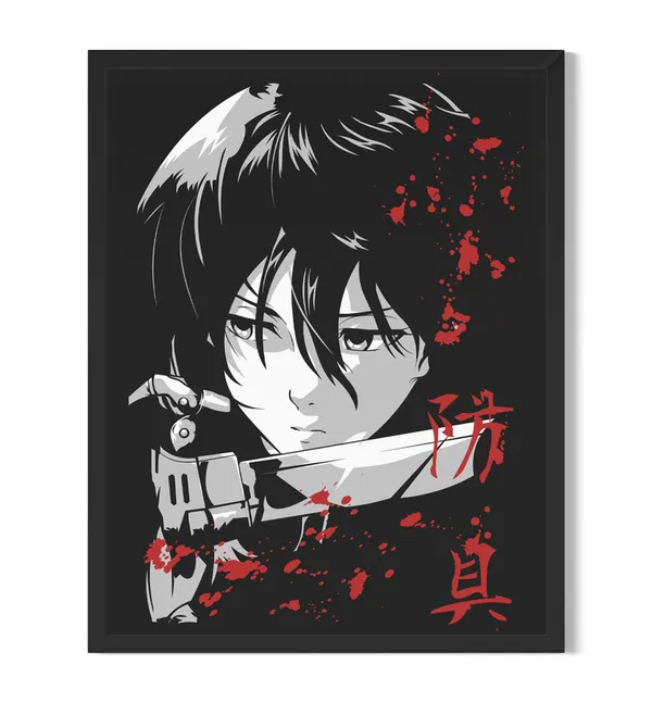 Multicolor_Attack_On_Titan_(AOT)_Mikasa_Ackerman_2_Anime_Poster_with_Frame