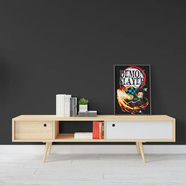 Multicolor_Demon_Slayer_Tanjiro_4_Anime_Poster_with_Frame
