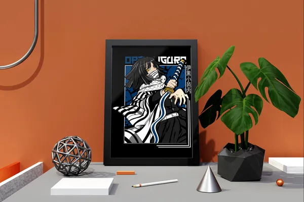 Multicolor_Demon_Slayer_Iguro_Obanai_Anime_Poster_with_Frame