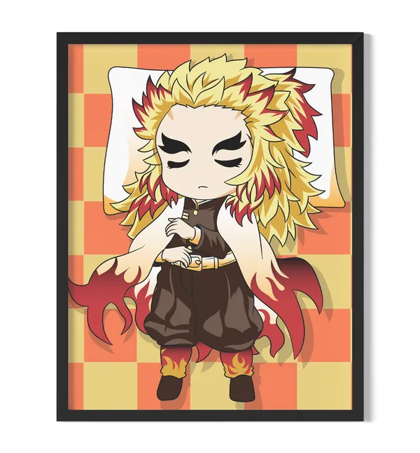 Multicolor_Demon_Slayer_Rengoku_Anime_Poster_with_Frame