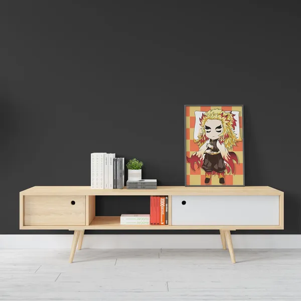 Multicolor_Demon_Slayer_Rengoku_Anime_Poster_with_Frame