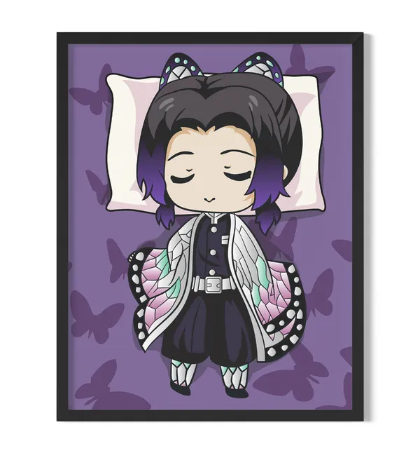 Multicolor_Demon_Slayer_Shinobu_Anime_Poster_with_Frame