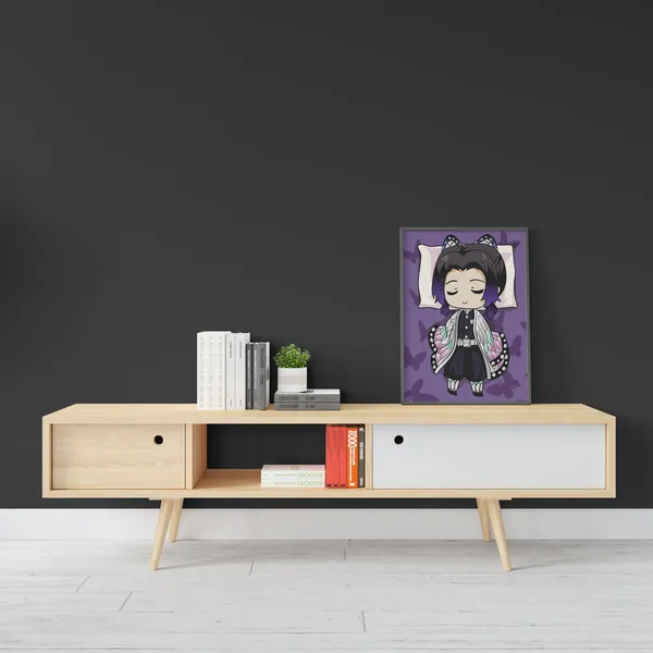 Multicolor_Demon_Slayer_Shinobu_Anime_Poster_with_Frame