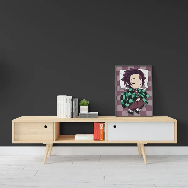 Multicolor_Demon_Slayer_Tanjiro_Cojines_Anime_Poster_with_Frame