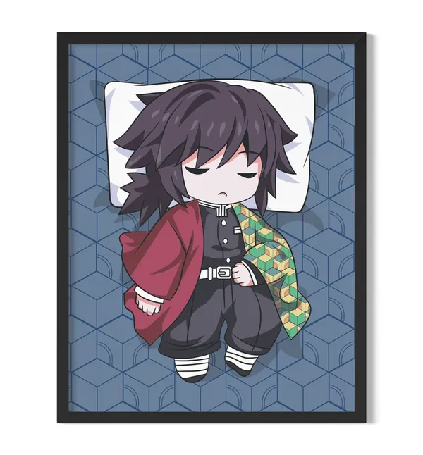 Multicolor_Demon_Slayer_Tomioka_Giyyu_2_Anime_Poster_with_Frame