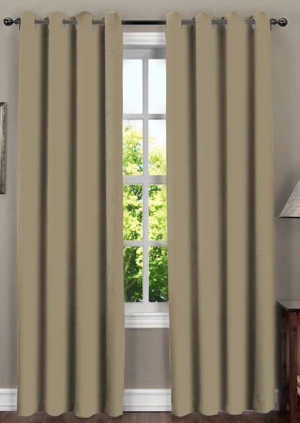 Beige_Polyester_Solid_Blackout_Curtain_For_Door_|7ft