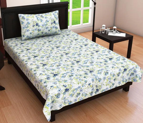 Blue_Super_Soft_Cotton_Single_Bedsheet_with_Pillow_Cover