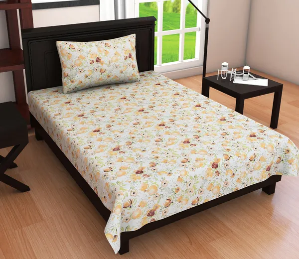 Orange_Super_Soft_Cotton_Single_Bedsheet_with_Pillow_Cover