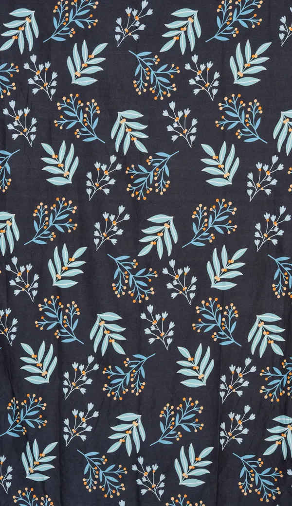 Floral_Navy_Blue__Super_Soft_Brushed_Microfiber_Cotton_Curtains_For_Window