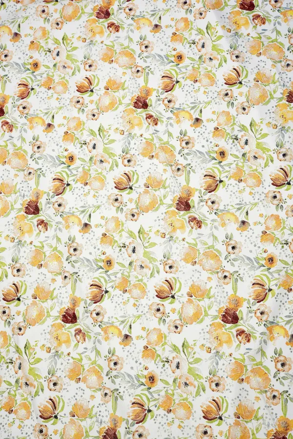 Orange_Super_Soft_Cotton_Floral_Curtain_|5ft