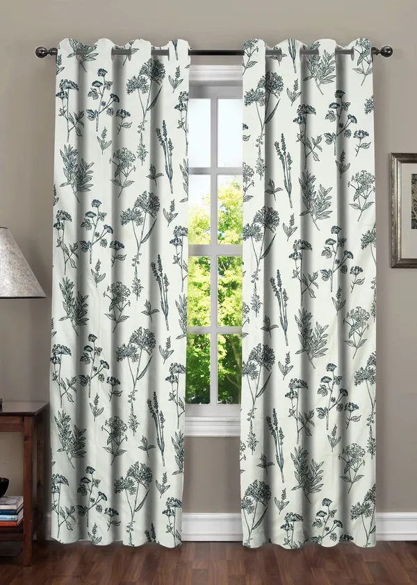 White_Black_Microfiber_Cotton_Printed_Door_Curtain_|7ft