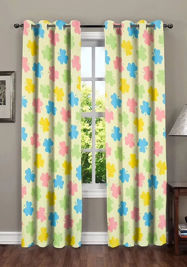 Pink_Microfiber_Cotton_Printed_Door_Curtain_|7ft