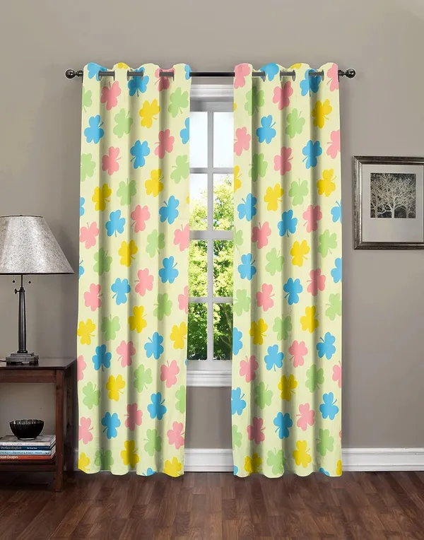 Pink_Microfiber_Cotton_Printed_Door_Curtain_|7ft