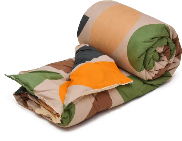 Orange_Green_Brown_Microfiber_Quilted_Double_Comforter