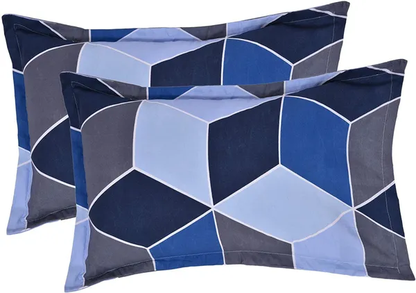 Blue_Microfiber_Cotton_Double_Bedsheet_With_Pillow_Cover