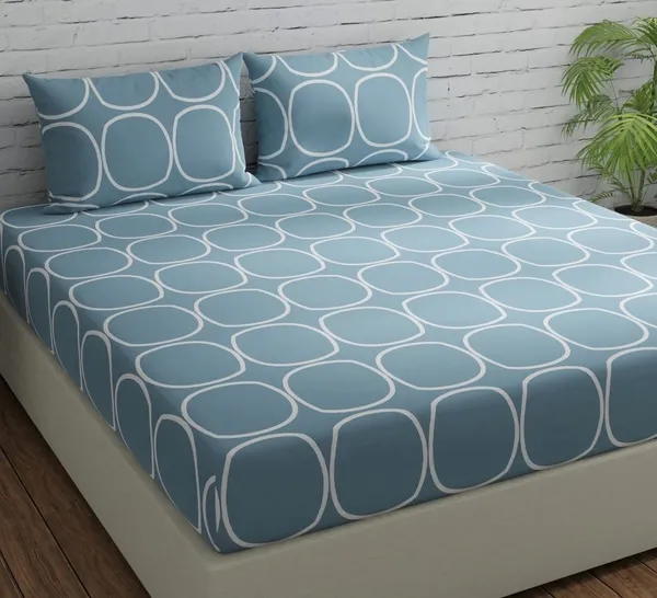 Grey_Microfiber_Cotton_Double_Bedsheet_With_Pillow_Cover