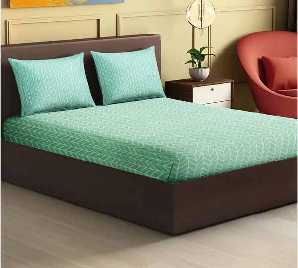 Green_Premium_Quality_Microfiber_Cotton_Double_Bedsheet