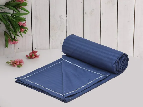 Dark_Blue_Super_Soft_Microfiber_Cotton_Reversible_Satin_Stripe_Double_Dohar