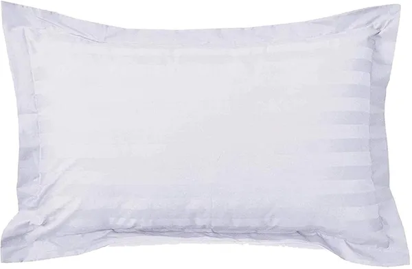 White_Microfiber_Cotton_Satin_Striped_Single_Bedsheet