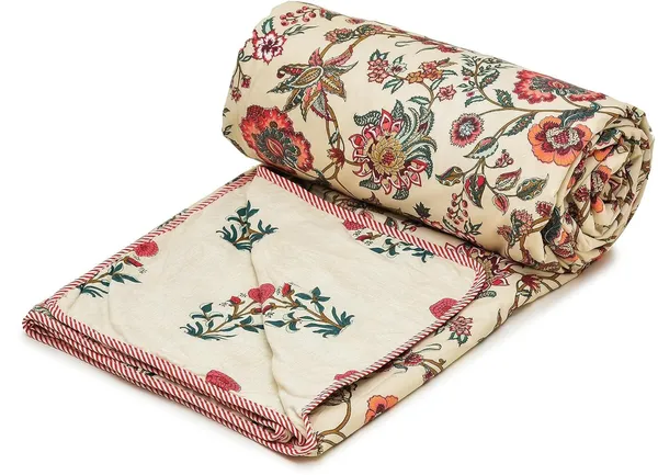 Maroon_&_Cream_Floral__Super_Soft_Brushed_Microfiber_Cotton_Single_Dohar_–_Lightweight_&_Cozy_Blanket