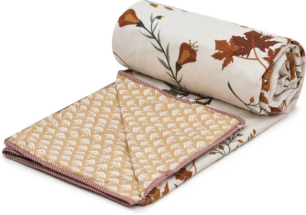 Cream_&_Brown__Super_Soft_Brushed_Microfiber_Cotton_Single_Dohar