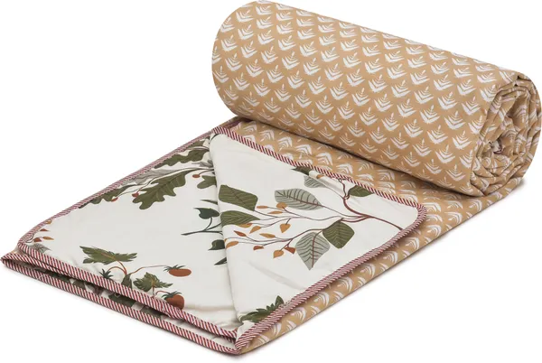 Cream_&_Brown__Super_Soft_Brushed_Microfiber_Cotton_Single_Dohar