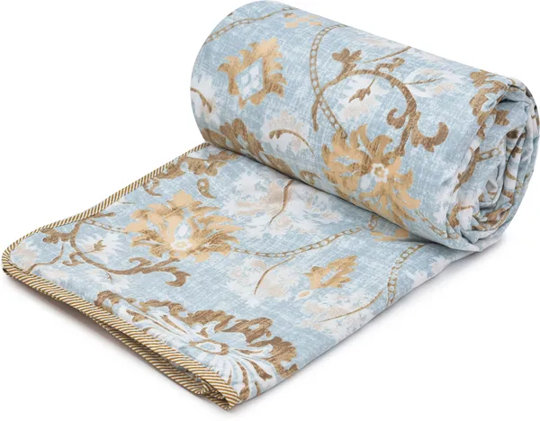 Floral_Grey_Super_Soft_Brushed_Microfiber_Cotton_Single_Dohar