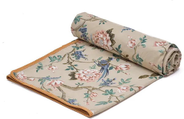 Beige_Premium_Quality_Cotton_Floral_Top_Sheet