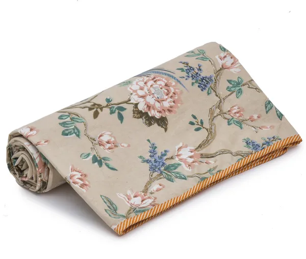 Beige_Premium_Quality_Cotton_Floral_Top_Sheet
