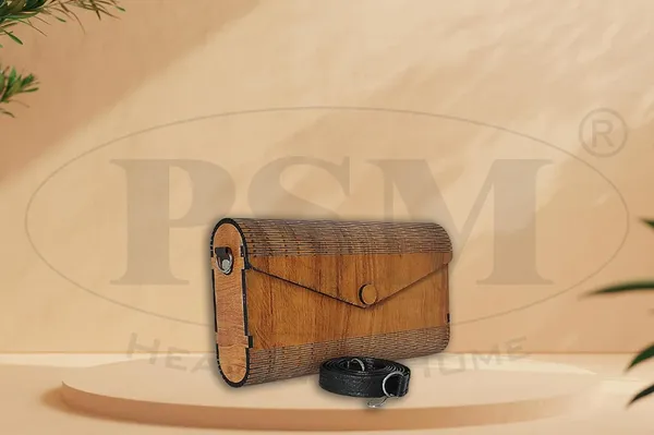 Multicolor_Wooden_Ladies_Purse_(Clutch)_;_Made_From_Different_Wood_Grains