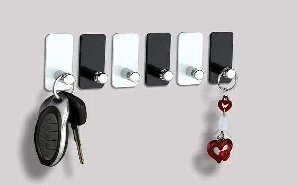Black-White_Heavy_Duty_Self_Adhesive_Acrylic_Key_Holder