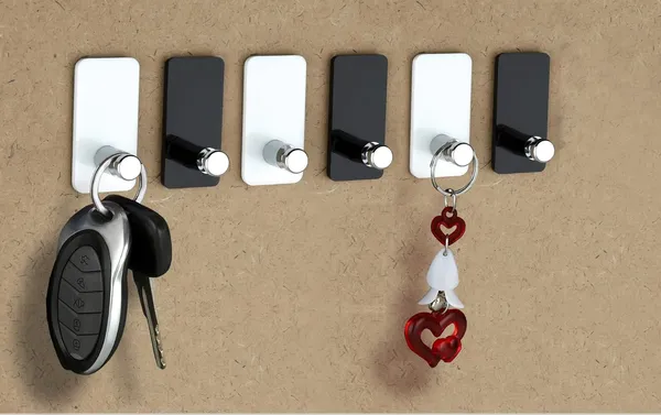 Black-White_Heavy_Duty_Self_Adhesive_Acrylic_Key_Holder